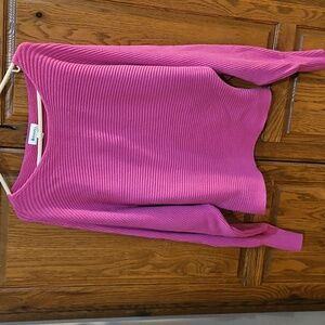 Amaryllis Women's Ribbed Sweater - Vibrant Pink